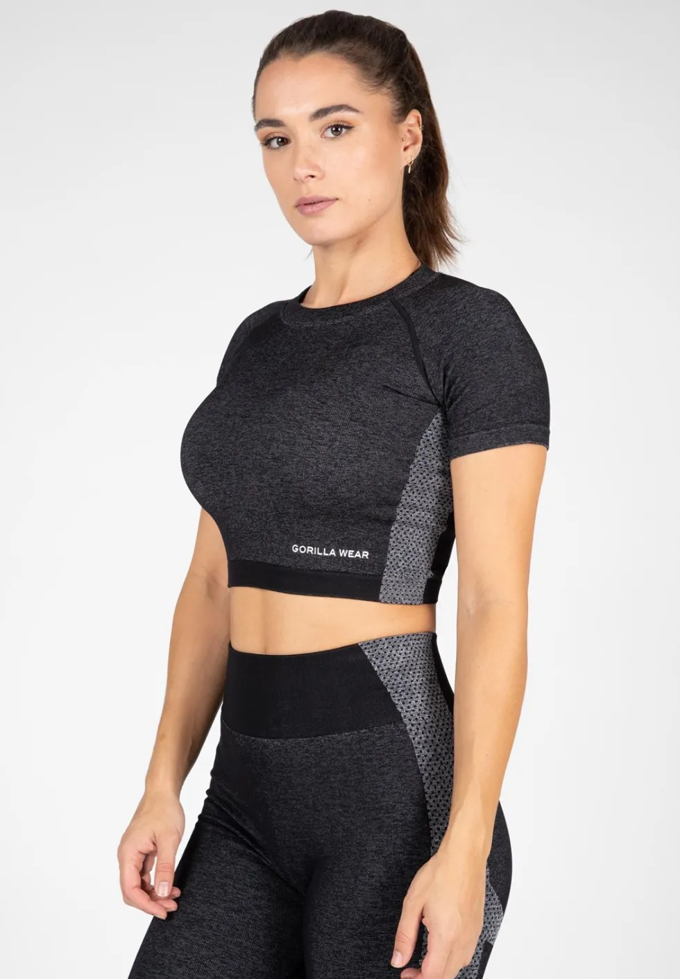 Gorilla Wear Selah Seamless Crop Top - Zwart