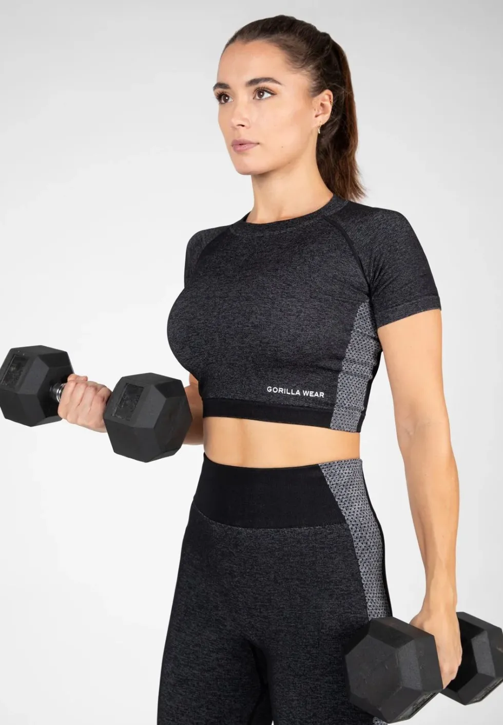 Gorilla Wear Selah Seamless Crop Top - Zwart