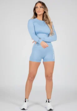 Gorilla Wear Selah Seamless Longsleeve - Lichtblauw