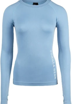 Gorilla Wear Selah Seamless Longsleeve - Lichtblauw