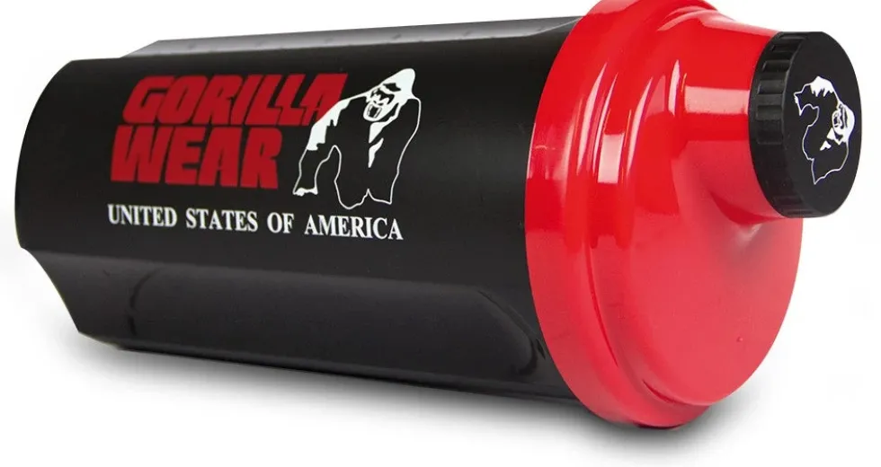 Gorilla Wear Shake Beker - 700 ml - Zwart/Rood