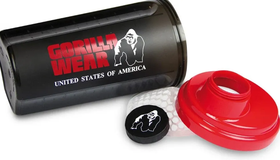 Gorilla Wear Shake Beker - 700 ml - Zwart/Rood