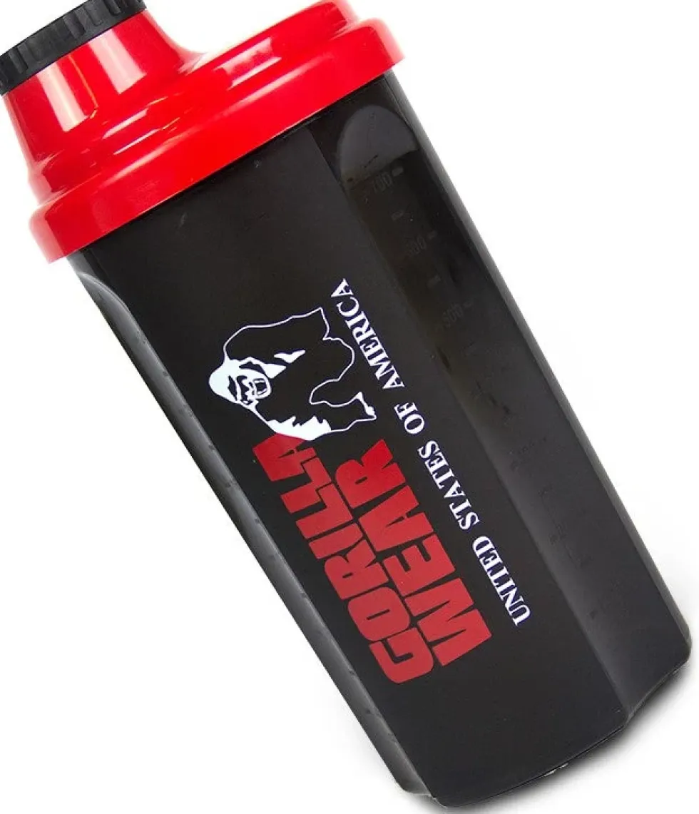 Gorilla Wear Shake Beker - 700 ml - Zwart/Rood