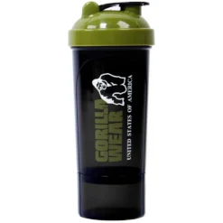 Gorilla Wear Shake Beker - 500 ml - Zwart/Legergroen