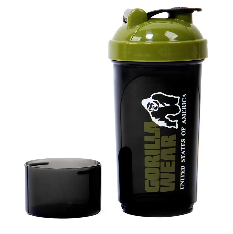 Gorilla Wear Shake Beker - 500 ml - Zwart/Legergroen
