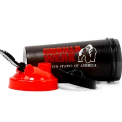 Gorilla Wear Shake Beker XXL - 1000 ml - Zwart/Rood
