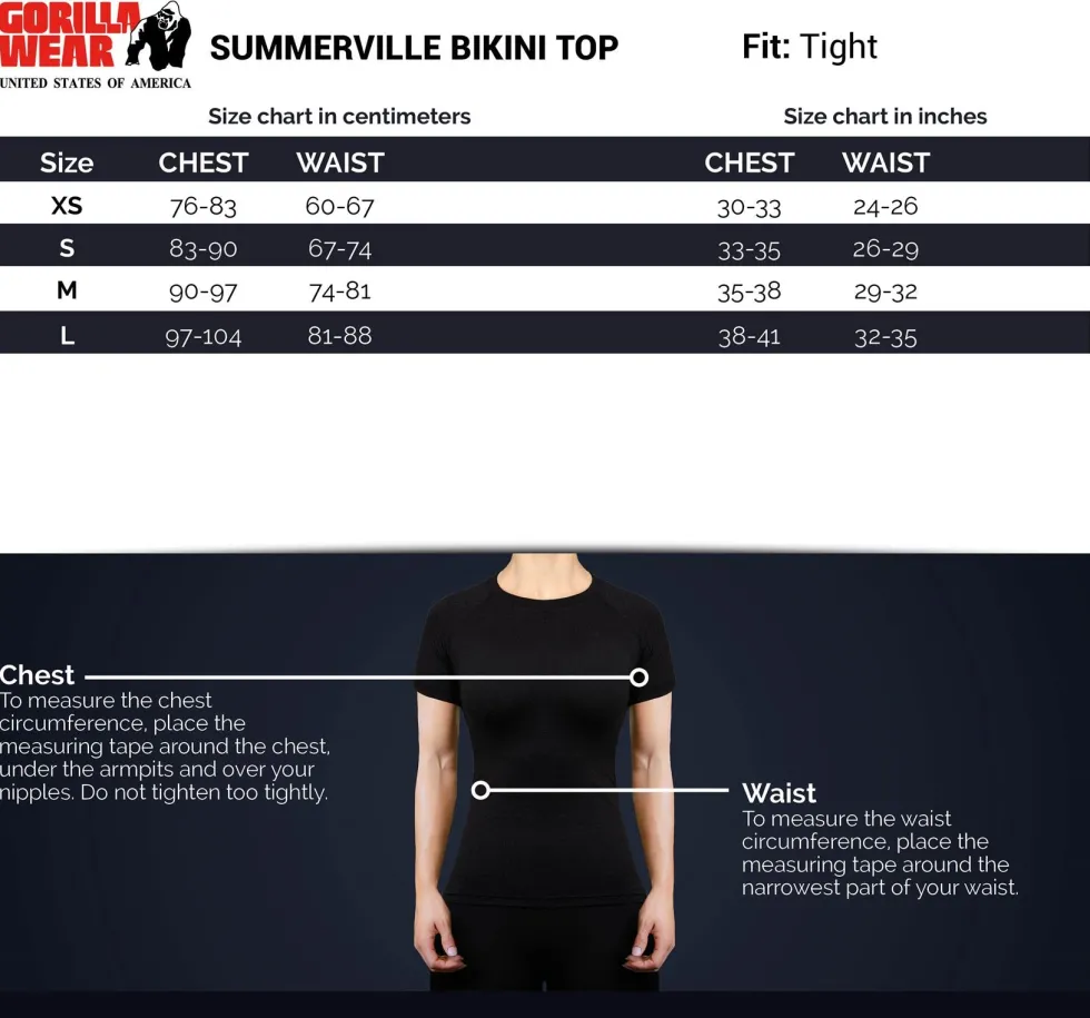 Gorilla Wear Summerville Bikinitop - Zwart
