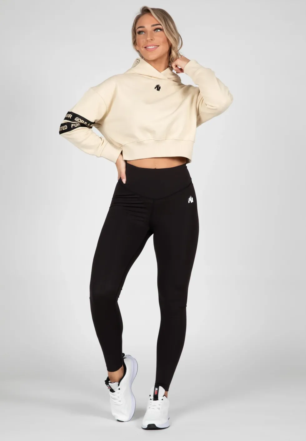 Gorilla Wear Tracey Cropped Hoodie - Beige