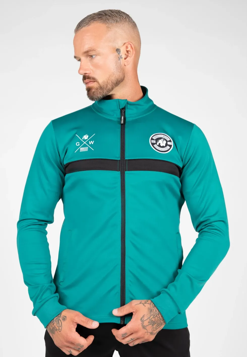 Gorilla Wear Vernon Trainingsjas - Groen/Blauw