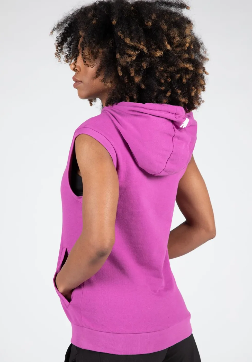 Gorilla Wear Virginia Mouwloze Hoodie - Fuchsia