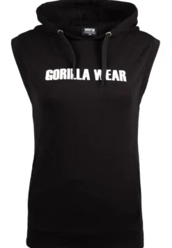 Gorilla Wear Virginia Mouwloze Hoodie - Zwart