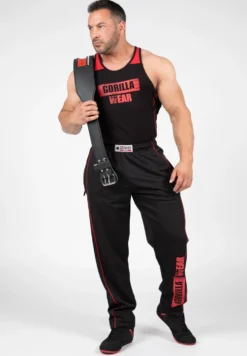 Gorilla Wear Wallace Mesh Pants - Zwart/Rood