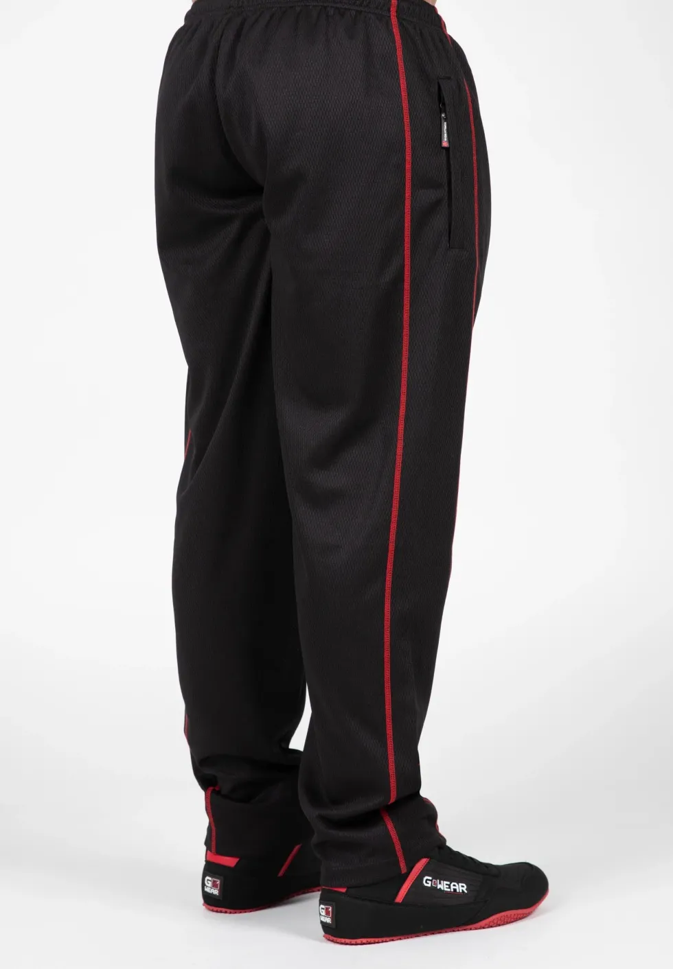 Gorilla Wear Wallace Mesh Pants - Zwart/Rood