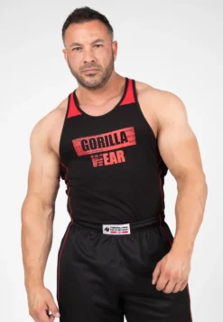 Gorilla Wear Wallace Tank Top - Zwart/Rood