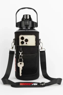 Gorilla Wear Waterfles met Sleeve - Zwart - 2 L