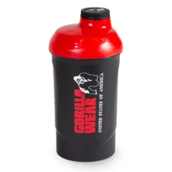 Gorilla Wear Wave Shake Beker - 600 ml - Zwart/Rood