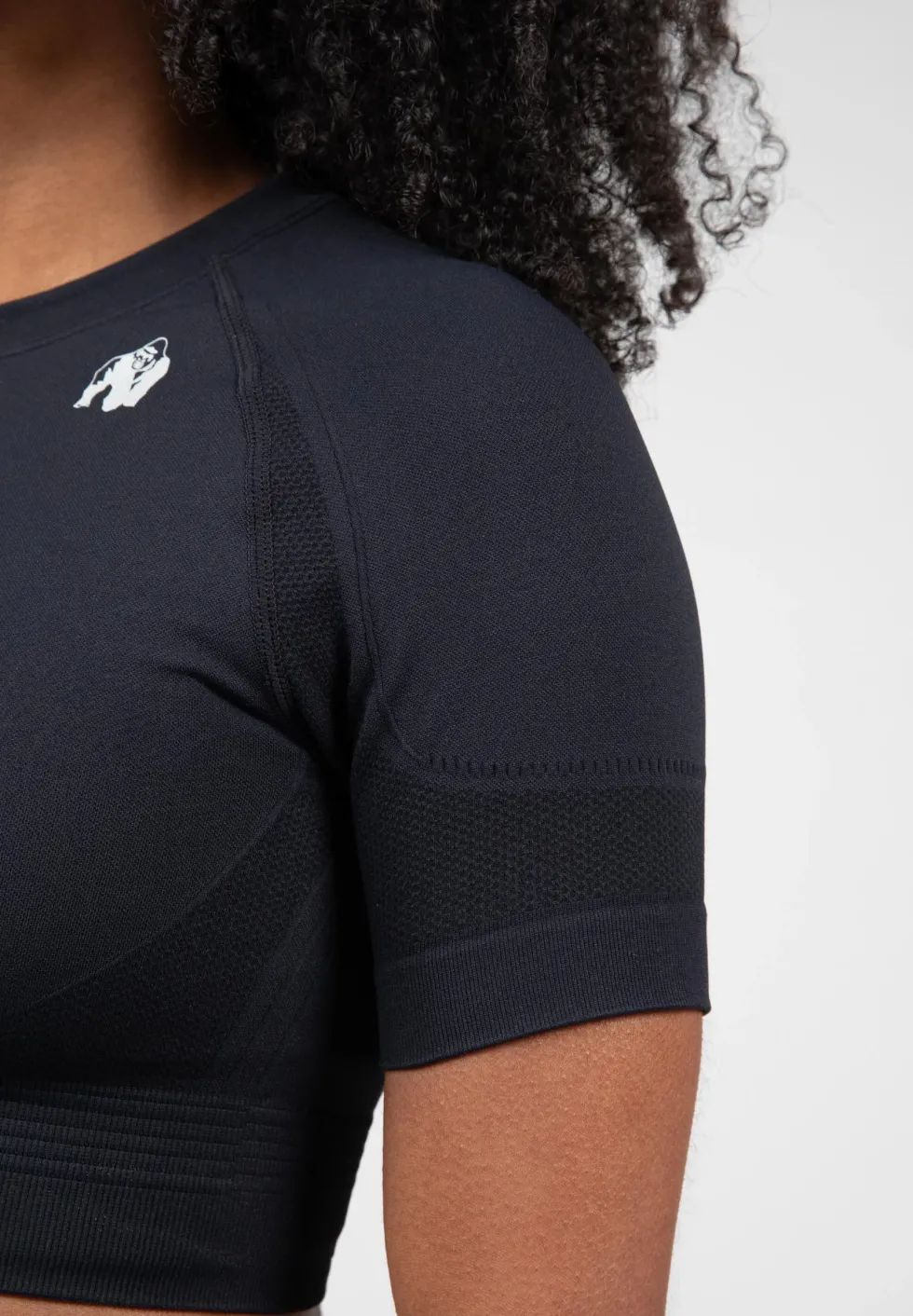Gorilla Wear Whitney Seamless Crop Top - Zwart