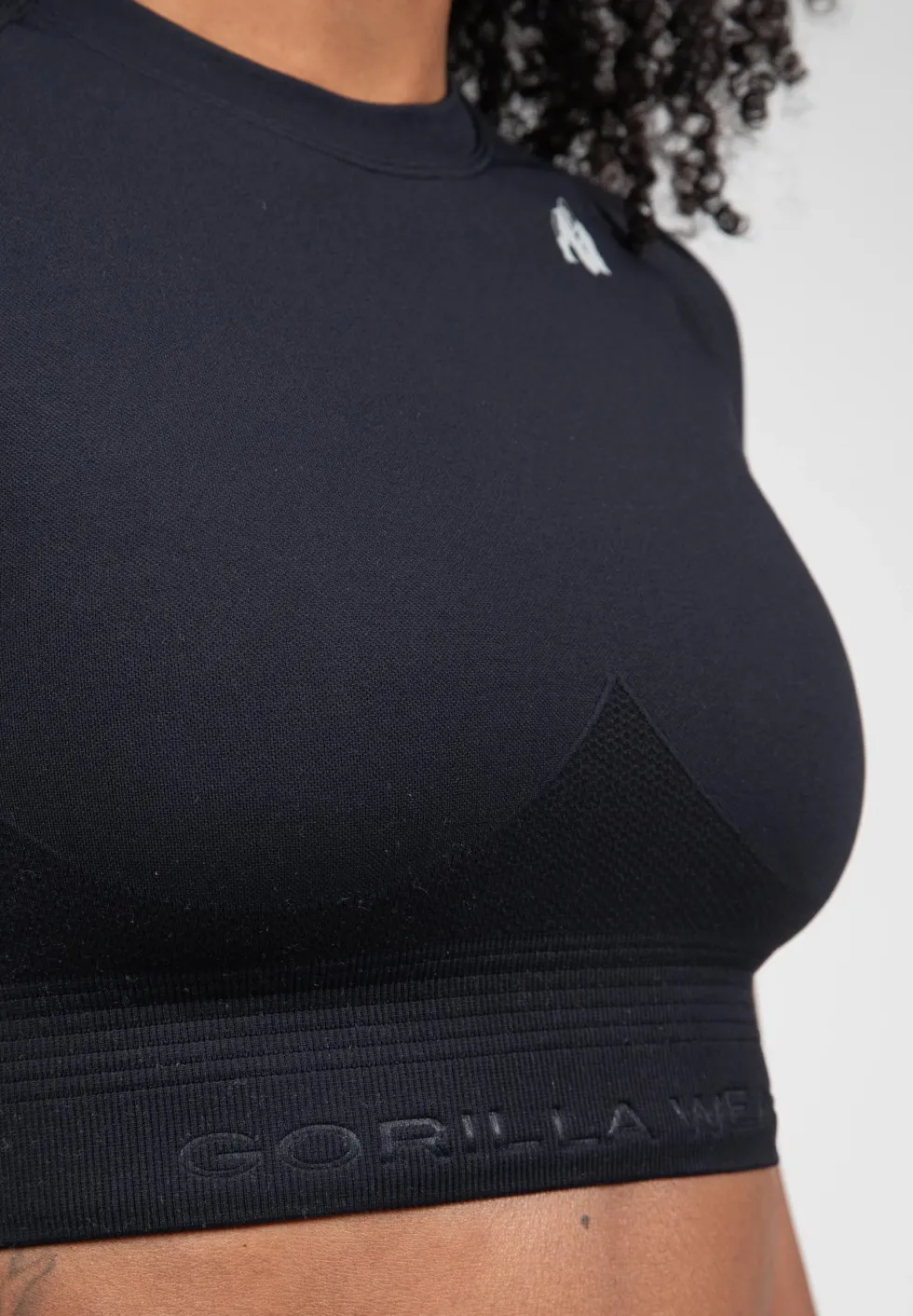 Gorilla Wear Whitney Seamless Crop Top - Zwart