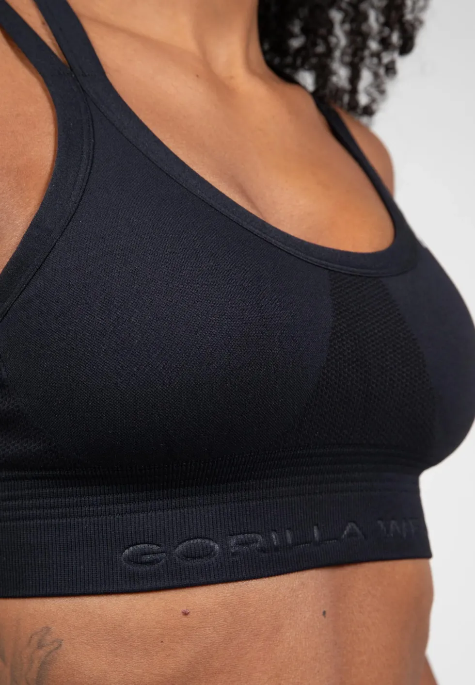 Gorilla Wear Whitney Seamless Sportbeha - Zwart