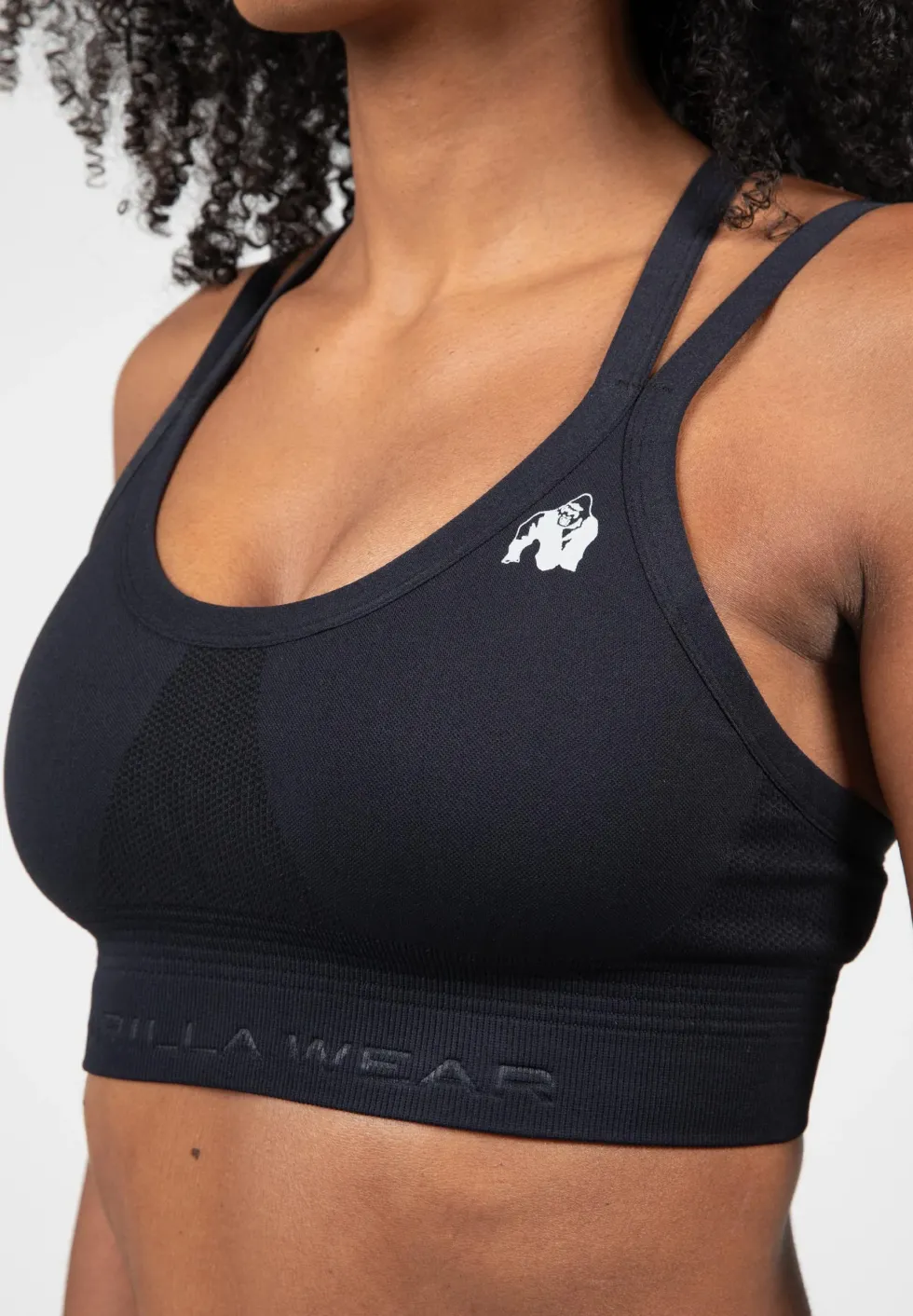 Gorilla Wear Whitney Seamless Sportbeha - Zwart