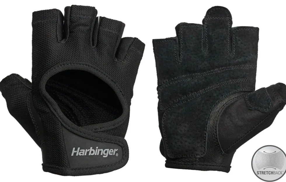 Harbinger Women's Power Stretchback Fitness Handschoenen - Zwart