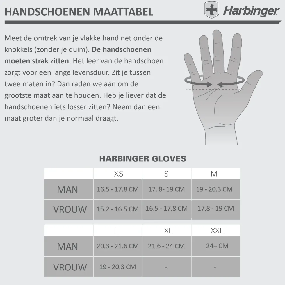 Harbinger Women's Power Stretchback Fitness Handschoenen - Zwart/Blauw