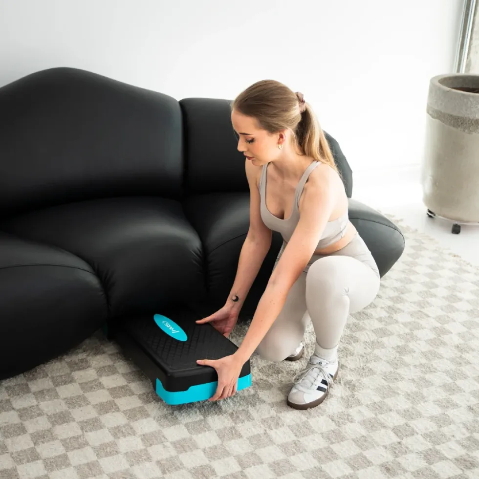 HMS Fitness Aerobic Step - Zwart/Blauw