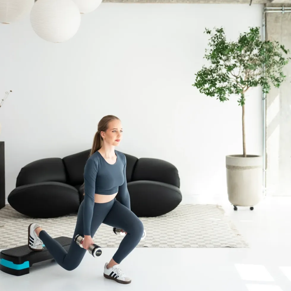 HMS Fitness Aerobic Step - Zwart/Blauw