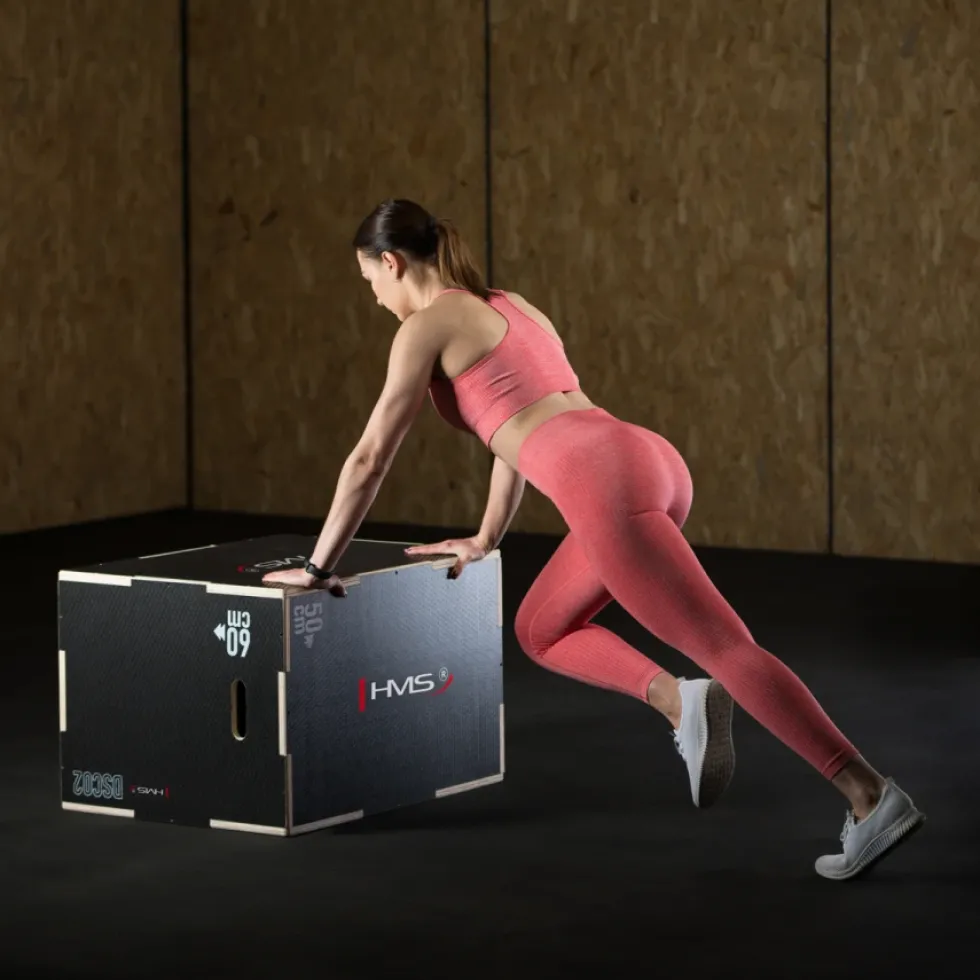 HMS Fitness Plyobox Hout - 75 x 60 x 50 cm - Zwart