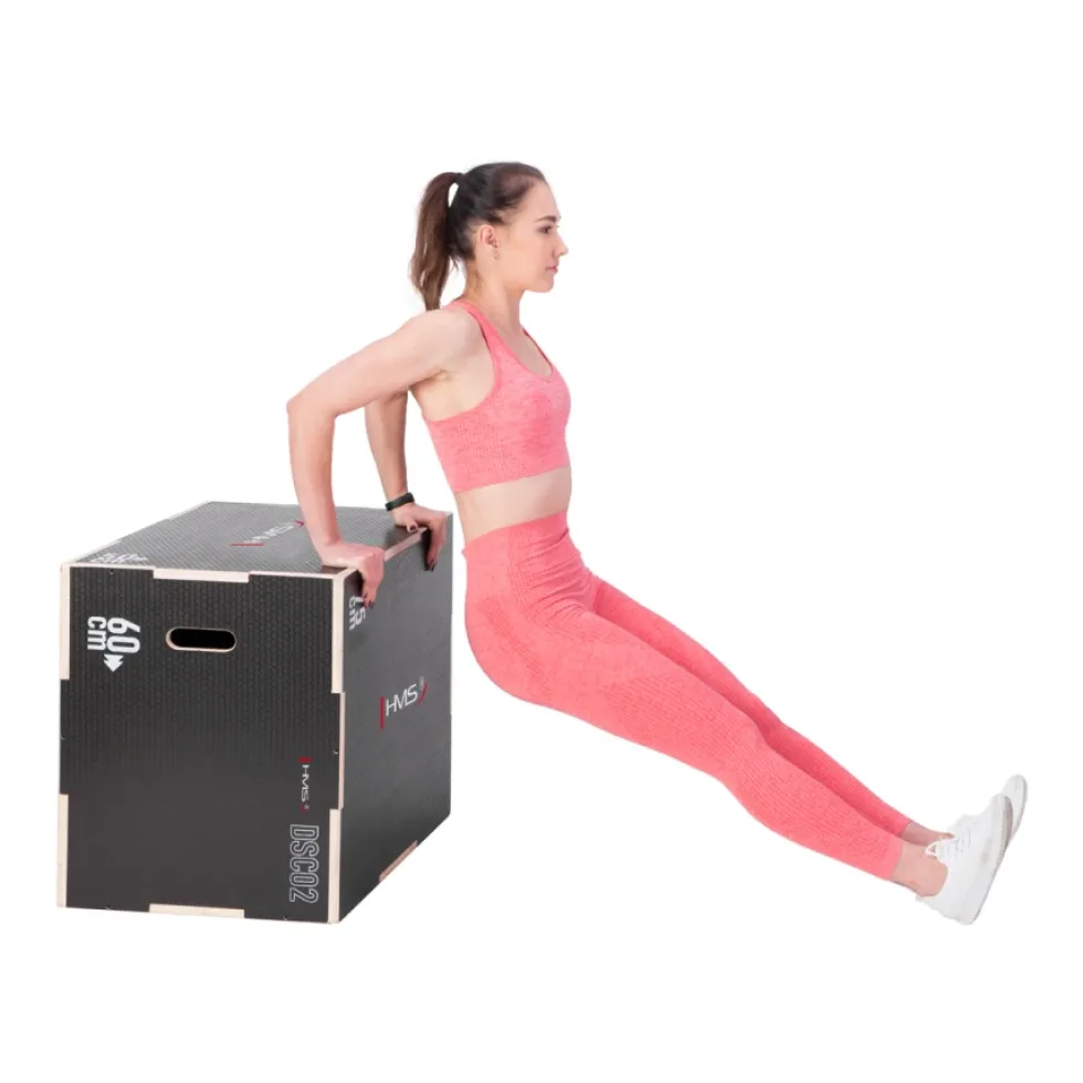 HMS Fitness Plyobox Hout - 75 x 60 x 50 cm - Zwart