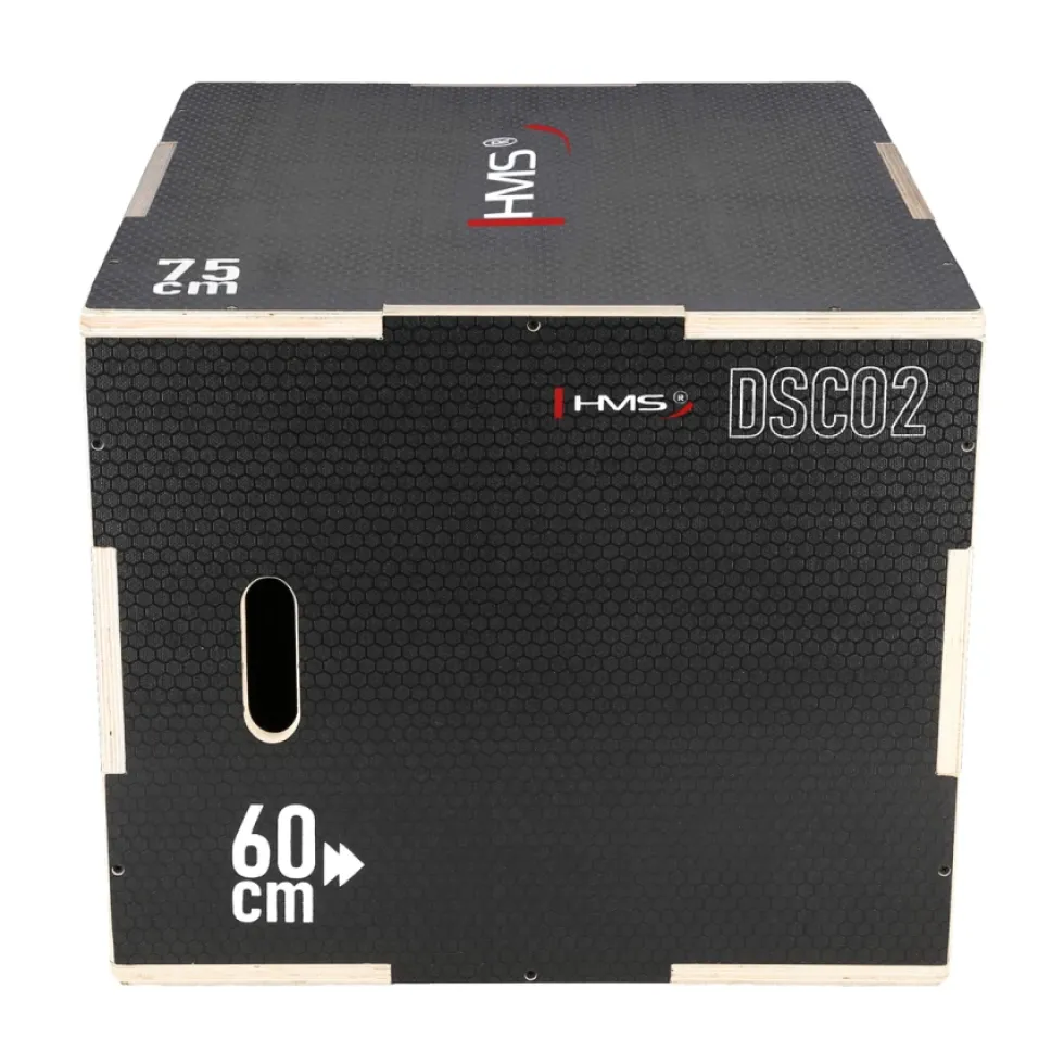 HMS Fitness Plyobox Hout - 75 x 60 x 50 cm - Zwart