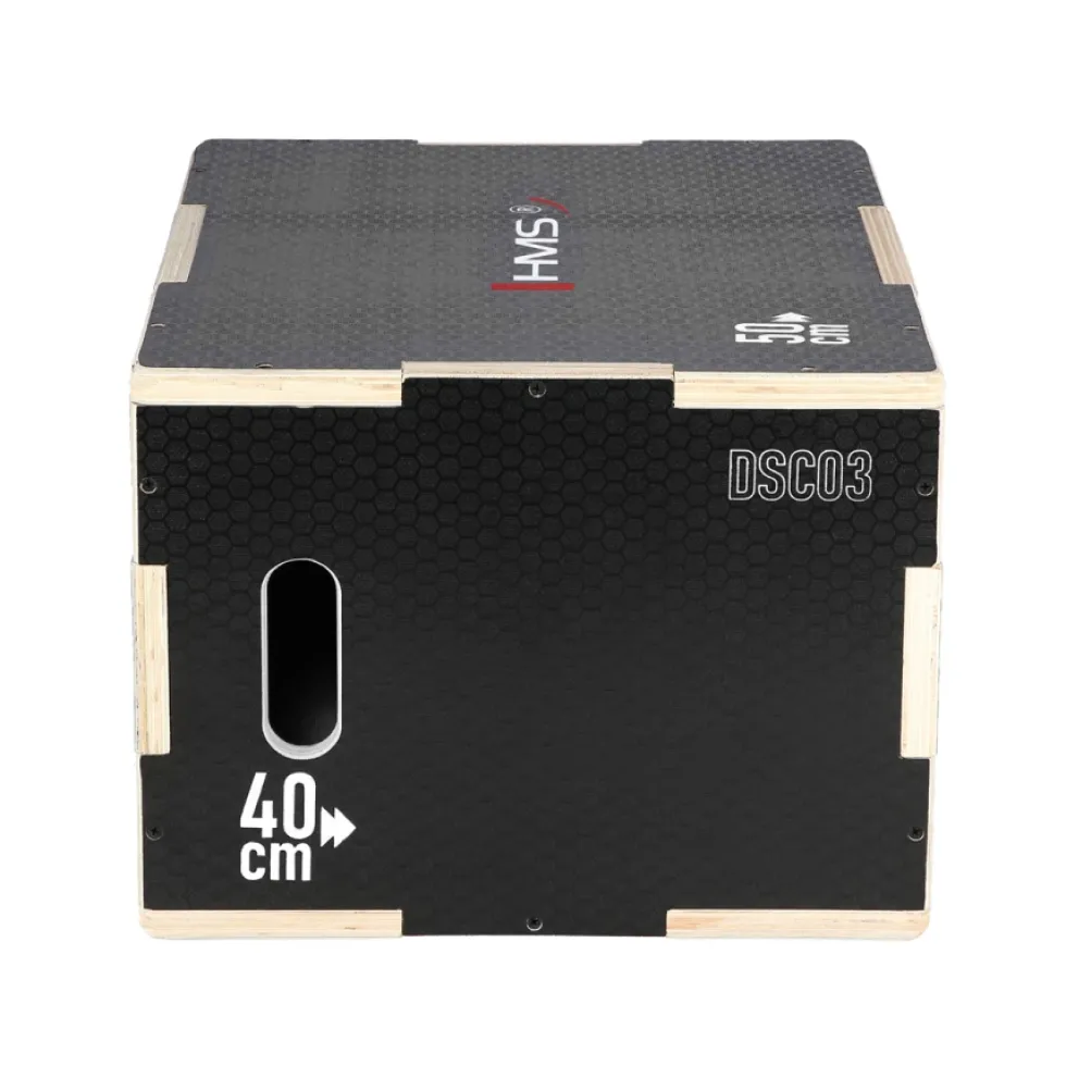HMS Fitness Plyobox Hout - 50 x 40 x 30 cm - Zwart