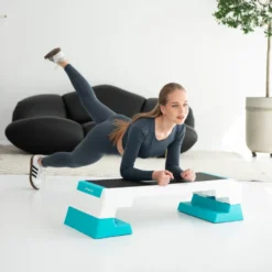HMS Fitness Premium Aerobic Step - Wit/Blauw
