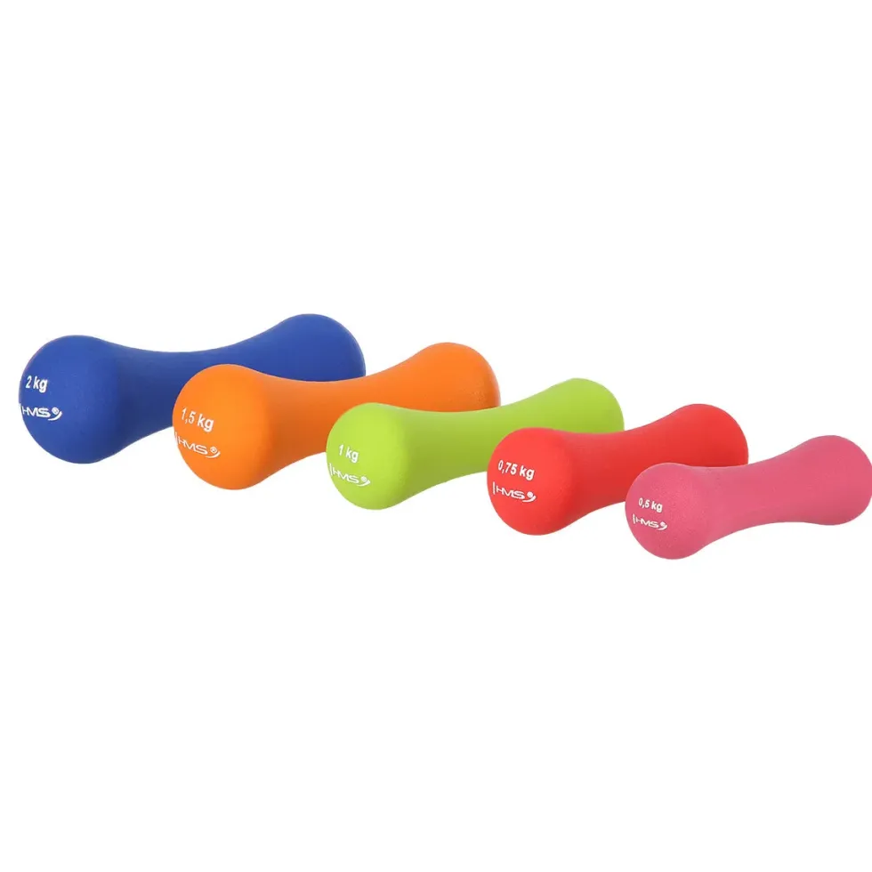 HMS Gietijzeren Dumbbell met Neopreen Coating - 2 kg