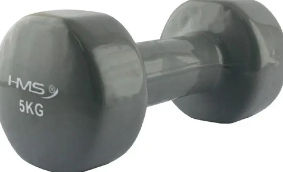 HMS Gietijzeren Dumbbell met Vinyl Coating - 5 kg
