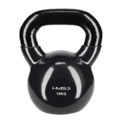 HMS Kettlebell - Gietijzer/Vinyl - 10 kg - Zwart
