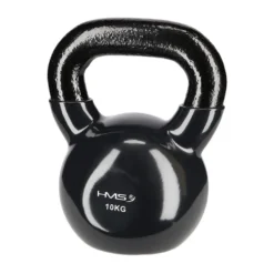 HMS Kettlebell - Gietijzer/Vinyl - 10 kg - Zwart