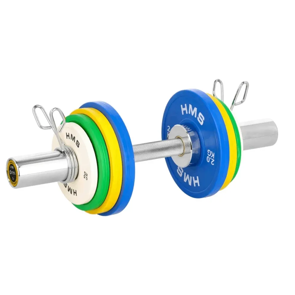 HMS Olympische Dumbbellstang met Veerclipsluiters - 50 mm - 50 cm