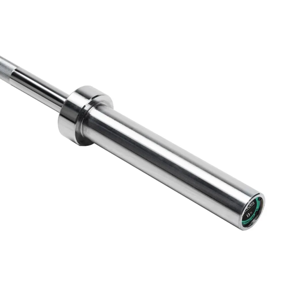 HMS Premium Olympische Halterstang met Lock Jaw Collars en Veerclipsluiting - 50 mm - 150 cm