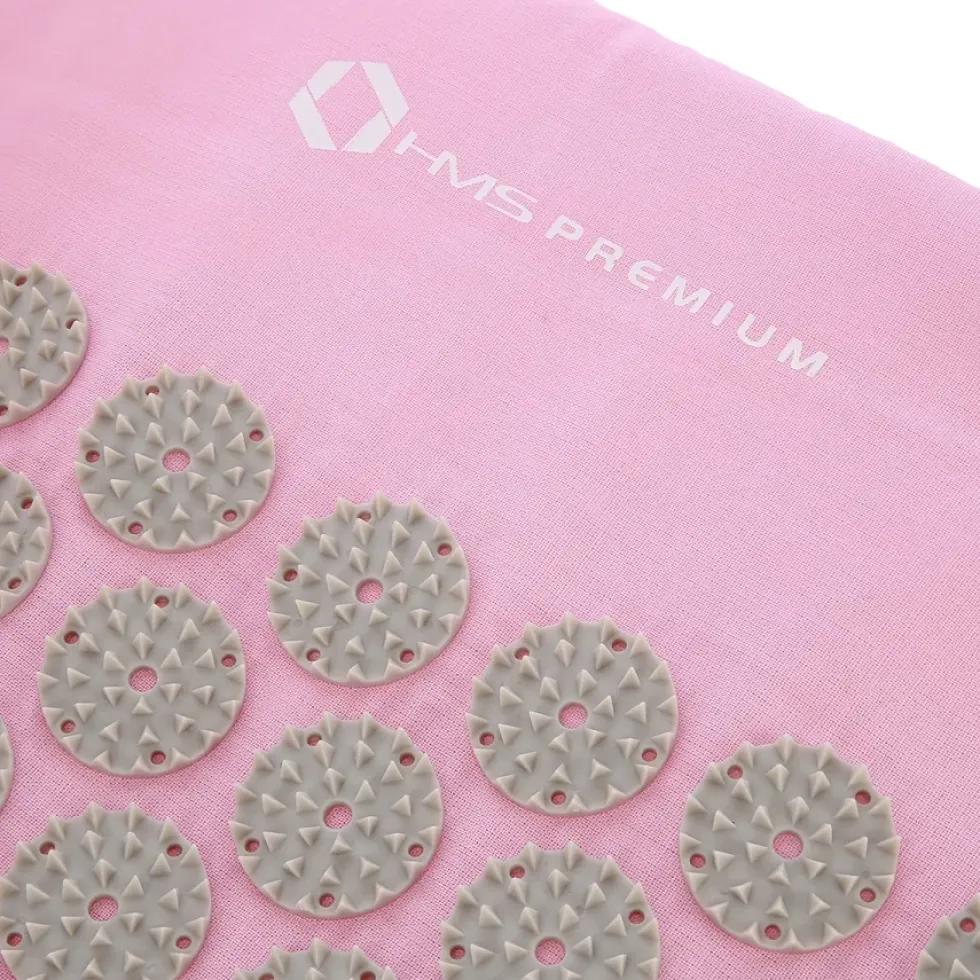 HMS Premium Spijkermat met Spijkerkussen - Roze/Grijs