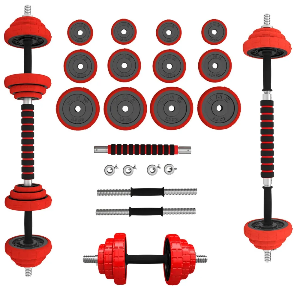 HMS Verstelbare Halter en Dumbbell Set - Rood - 20 kg