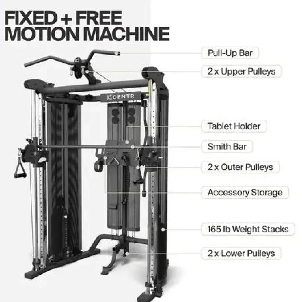 Inspire SF6 Home Gym Functional Trainer with Selectorized Smith Bar