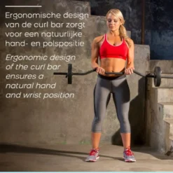 Iron Gym Verstelbare Curlstang Set - 23 kg - Zwart