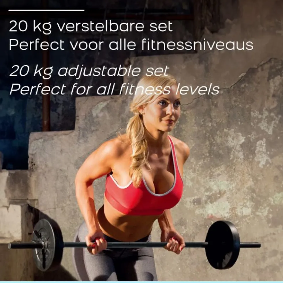 Iron Gym Verstelbare Halterset - 20 kg - 25 mm - Zwart