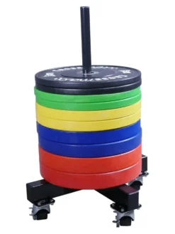 Lifemaxx Crossmaxx Bumper Plate Stacker op Wielen - Schijvenstandaard