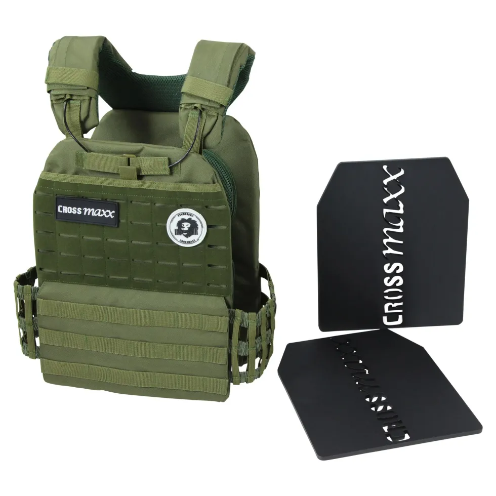 Lifemaxx Crossmaxx Tactical Vest - Gewichtsvest - Groen