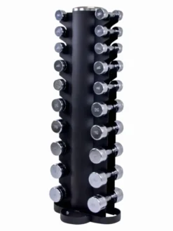 Lifemaxx Dumbbell Toren met Volledige Chroom Dumbbell Set - 1 t/m 10 kg