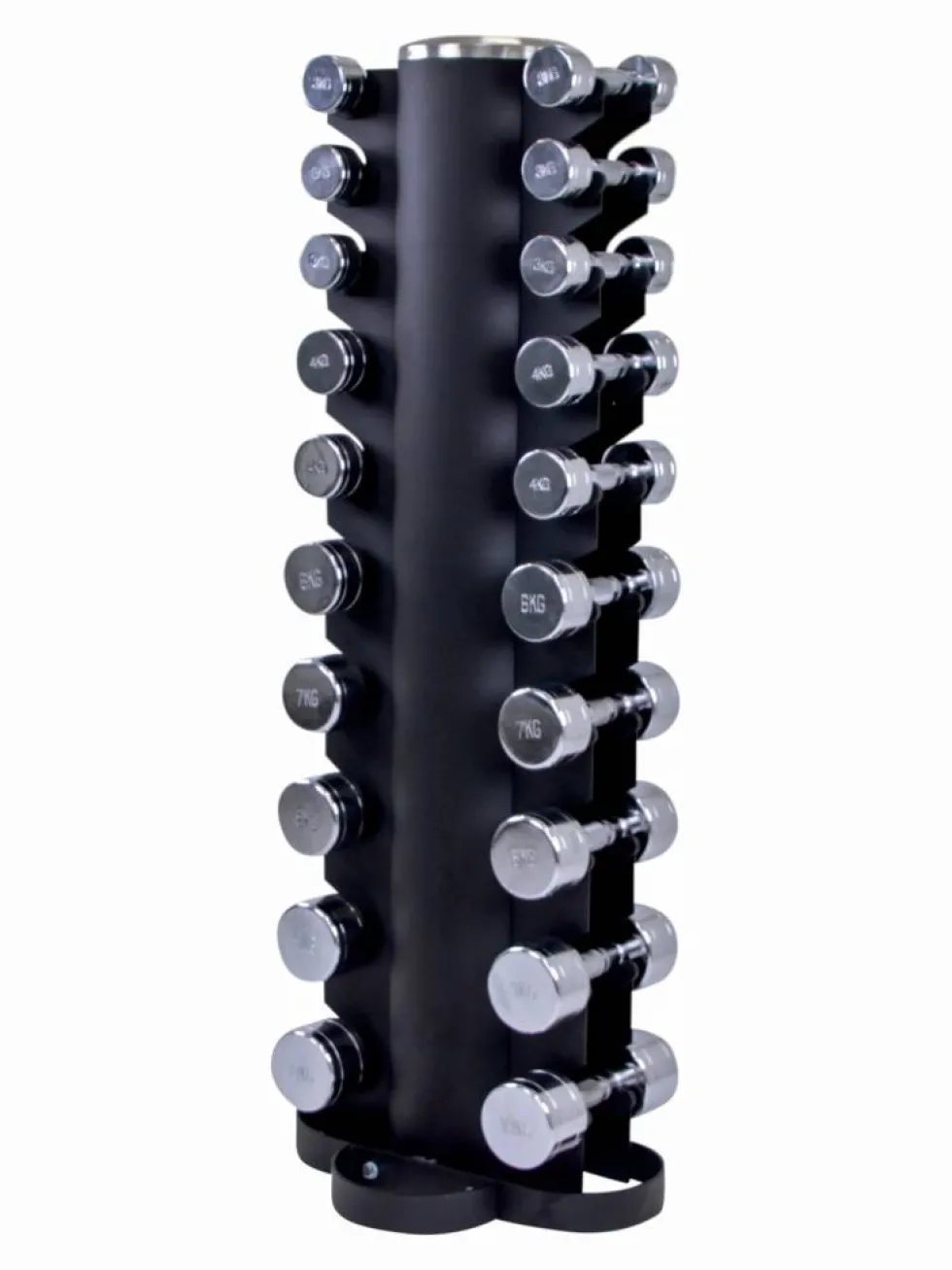Lifemaxx Dumbbell Toren met Volledige Chroom Dumbbell Set - 1 t/m 10 kg