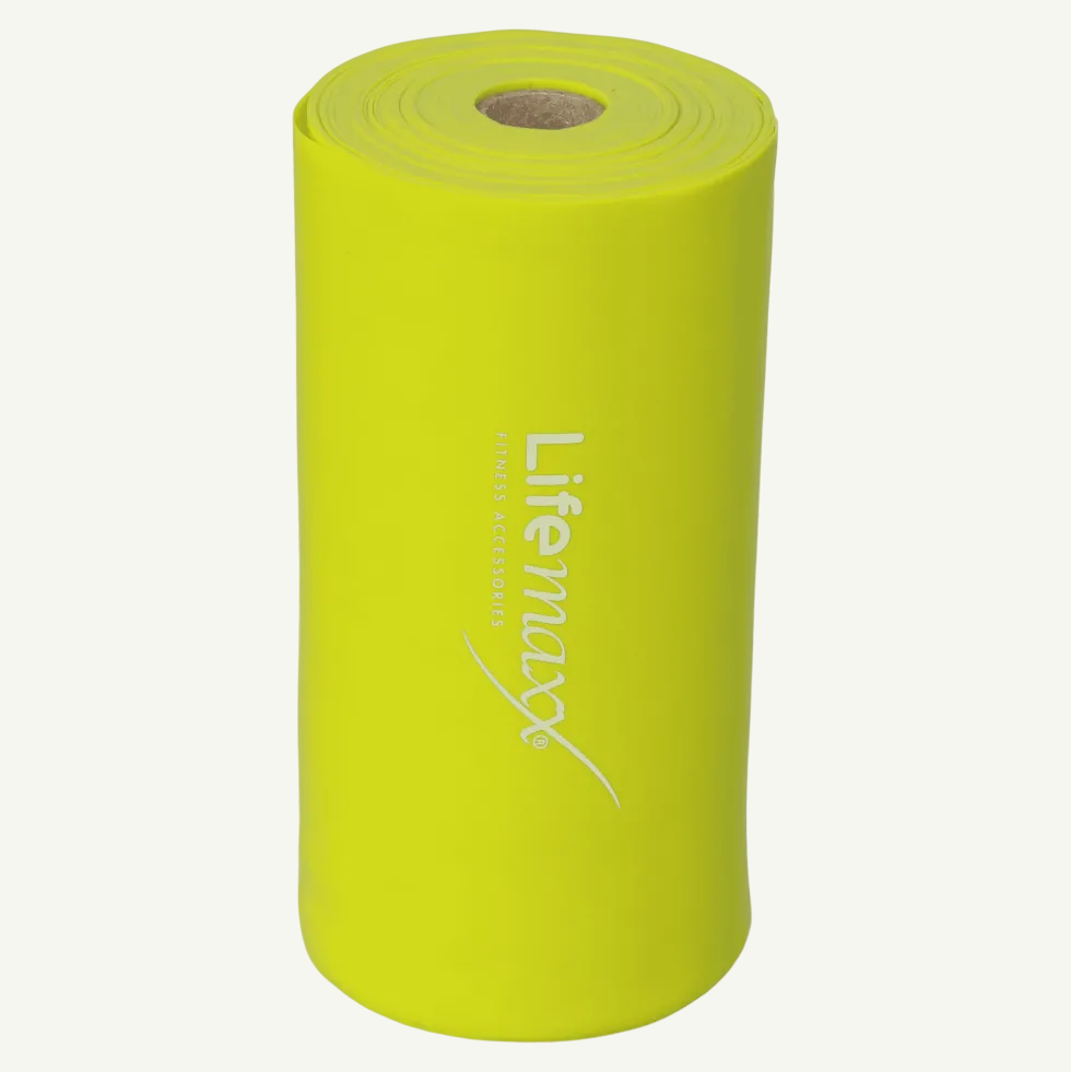 Lifemaxx Flex Band - Licht - 12 meter - Geel