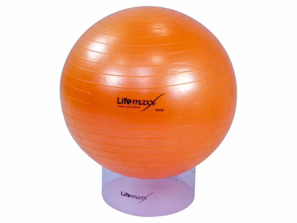 Lifemaxx Gymball - Anti-Burst Fitnessball - 65 cm - Oranje